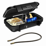 Portable Safe Box for Travel, Combination Security Case LockBox with Code, Waterproof Anti-Theft V1369-AZ3-W-11432