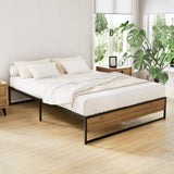 Artiss Bed Frame Metal Bed Frame Bed Base OSLO - Double MBED-C-OSLO-D-BK