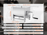 Manual Meat Mixer, 30L Fixed Tank Meat Processing Equipment, Stainless V952-SYRLJBJBKQXK8RH6N001V0