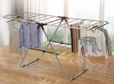 Stainless Steel Floor-Standing Folding Wing-Shaped Drying Rack-Silver V1161-109770