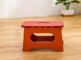 Folding Step Stool Portable Strong Space Saving Plastic Footstool for Adults and Kids Vintage Red V1294-YM0716-3116220006213
