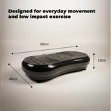 Social Hike 68cm Vibration Plate Machine Full Body Workout Platform Black V238-SUPDZ-48198933062