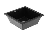 Cefito Kitchen Sink 38x38cm Granite Stone Sink Single Bowl Black SINK-STONE-A-3838-BK