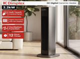Dimplex 2.2kW DC Digital Ceramic Oscillating Electric Heater with Timer DHCHA22R