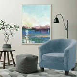 Velvet Cover Armchair Club Set Deux Pieces Extensible Living Room Chair Cabriolet Tub with V1237-MS-626-127