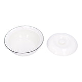 9in Soup Bowl with Lid Large Capacity 1500ml Stew Bowl Harmless White Ceramic Kitchen Bowl V1294-YM0523-3118210320411