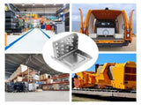 Adjustable Folding Step in Plated Silver Stainless Steel for Trucks and Trailers V1369-AZ3-W-22535