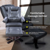 PU Leather Massage Chair Recliner Ottoman Lounge Remote V63-771935
