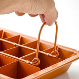 Baking Pan with Divider 18 Compartment Mold Baking Tray with Cutter Built in Slicer Brown V1369-AZ3-W-21159