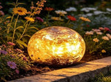 Waterproof Outdoor Globe Light, Cracked Glass Garden Ball Lights Outdoor Orb Decor Lights for Yard V1370-AZ4-12463