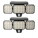 120-LED Solar Motion Sensor Outdoor Wall Light, 3 Adjustable Heads with 270&deg Coverage, 800 Lumens V1341-ZY-GYGPU3PZ-2PCS