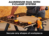 BAUMR-AG Portable Multifunction Workbench, 2-in-1 Worktable and Sawhorse, Height Adjustable, V219-TOLWKBBM85MA