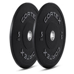 CORTEX 90kg Black Series V2 Rubber Olympic Bumper Plate Set 50mm with SPARTAN100 Barbell V420-CSWP-OBPV2ST-G