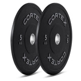 CORTEX 150kg Black Series V2 Rubber Olympic Bumper Plate Set 50mm with 16 Plate Toaster Rack V420-CSWP-OBPV2ST-E