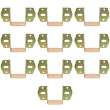 Fence Railing Brackets, Light Yellow Galvanized Iron, Easy Install, for Wood Fences 10Pcs V1192-AZ-W-27217