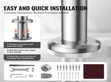 Handrails for Outdoor Steps, 47.3in / 120cm Deck Railing Kit Wall Floor Mounted, Railings for V952-BXGDLZFS120CR5F2IV0
