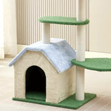 Floral Cat Tree with Cozy Hideaway and Scratching Posts V888-ELOSUNG10730