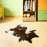 Brown Plush Faux Floor Rug 110x84cm Decorative Mat for Bedside V1366-AZ2-W-21005