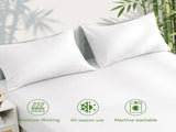 4 Piece Ultra Soft Bamboo Breathable Sheet Set -Hotel 2000TC Breathable Bed Sheets Set with 37 V1317-BAMBOO-AUK-4JT-WHITE