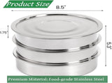 9" Stackable Stainless Steel Seed Sprouting Kit, 3-Tier Mesh Germination Tray, Sprout Grower with V1259-DP01-A-872
