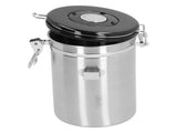 Coffee Beans Canister with Exhaust Valve Stainless Steel Storage Sealing Container with SpoonSilver V1294-YM0901-3118210141912