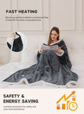 Wearable Heated Blanket Blanket With Sleeves Heated Throw Temperature - Gray - Size 127-177cm V1102-114-28959-GRY-127-177CM