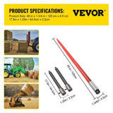 Hay Spear 49" Bale Spear 3000 lbs Capacity, Bale Spike Quick Attach Square Hay Bale Spears, Red V952-CM45X12503000DTT1V0