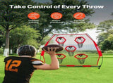 2133.6 x 2133.6mm Football Trainer Throwing Net, Training Throwing Target Practice Net with 5 Target V952-GLQW77YC5KXWQ8XVG001V0