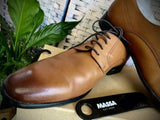 Massa Ascoli Leather Derby Dress Lace Up Shoes Wedding Business Formal in Tan - UK 8 V563-ASCOLI-TAN-UK8
