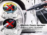 Electric Foam Sprayer for Car Wash, Garden & Home Cleaning, Rechargeable High-Pressure Tool with V1107-CS-DDXCPH
