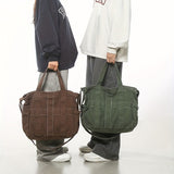 Unisex Bag Cross-Body Bag Shoulder Bag Tote Bag Large Capacity Bag Student Bag - Gray - Size V1347-127-78254-GRY-38-15-32