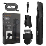 3-in-1 Electric Body Groomer for Men - IPX5 Waterproof, USB-C Rechargeable, Adjustable 3-12mm Comb, V888-ELOSUNG56180