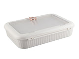 Multifunctional Document Storage Box Large Capacity Two Layer Liner Home Certificate Organizer White V1294-YM0706-3117230132214