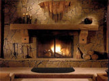 Fireproof Fireplace Mat & Hearth Rug 19.7*39.4Inch Half Round Hearth Stove Rug Protects Floors, V1192-AZ-W-1041