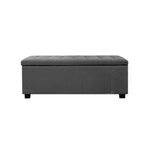 Artiss Storage Ottoman Blanket Box 97cm Linen Grey OTM-L2-LINEN-GY