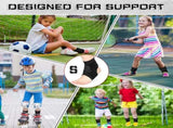 2 Pcs Ankle Brace Kids Ankle Support for Sport Sprained Neoprene Breathable Compression Sleeve with V1258-DP02-C-2736