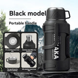 316 Stainless Steel Thermos Large Capacity Thermos Portable Thermos Flask - Silver - Size 2000ml V1102-122-95807-SLR-2000ML