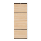 Artiss Shoe Rack Cabinet 24 Pairs Adjustable Shelf Pine FUR-Y-SHOE-4D-WHWD-AB