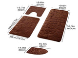 Kdkad Bathroom Rugs Sets 4 Piece, Non Slip Memory Foam Bathroom Rugs, Machine Wash Bathroom Mat Set, V1189-WXFWAL-20260326-01930