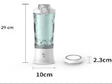 Black Portable Blender 600ml Personal Smoothie Maker USB Rechargeable Juicer Cup with 6 Stainless V888-ELOSUNG40413