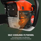 X-BULL Chainsaw Petrol Commercial 62cc 20" Bar E-Start Tree Pruning Top Handle V211-AUEB-HGT010