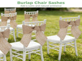 24PCS Ribbon Set, 3.9" x 78.7ft Natural Jute Bow Ribbon Ties, Burlap Chair Sashes for Crafts, Rustic V1369-AZ3-W-08843