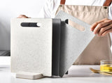 Plastic Cutting Board Set of 4, Dishwasher Safe Extra Large Boards with Non-Slip Grips, Reversible V1366-AZ2-W-23865