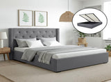 Artiss Queen Bed Frame Storage Tufted Headboard Gas Lift Base Grey BFRAME-E-TOKI-LUCA-Q-GY-AB