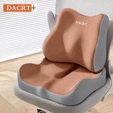 2-piece Brown Ergonomic Memory Foam Seat Cushion with Lumbar Support - Breathable Contoured Design V888-ELOSUNG50724