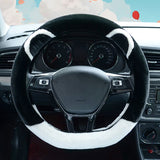 Car Steering Wheel Cover, Fluffy Soft Plush for Winter Warm, Cute Steering Wheel Protector with V1369-AZ3-W-06098