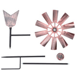 Wonderful Iron Pinwheels Elegant Garden Decorative Windmill 2Pcs V1369-AZ3-W-18013
