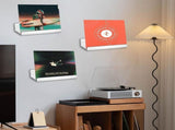 8-Pack Clear Acrylic Wall-Mount Record Display Shelves for Vinyl Albums, CDs and Photos V1188-MS-731-095