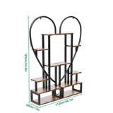 6 Tier Corner Plant Stand Metal & MDF Ladder Shelf Rack V178-66985