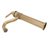 High Sink Faucet Copper Retro Industrial Single Handle Cold Hot Water Mixer Tap for Above Counter V1294-YM0626-3112220095011